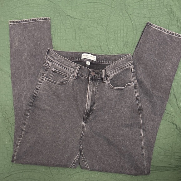 Abercrombie & Fitch Denim - Abercrombie & Fitch Dark Gray Straight Leg Jeans